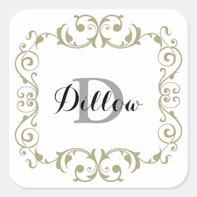 Stickers Monogramme Or (Devant)