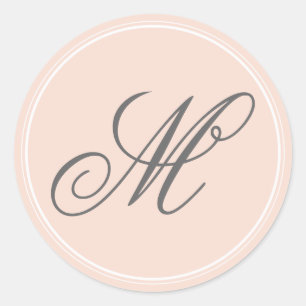 Stickers Monogramme rose