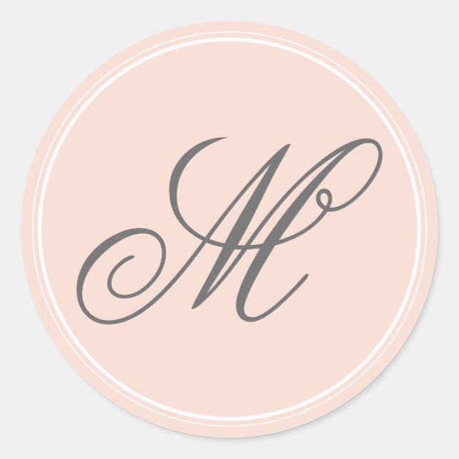 Stickers Monogramme rose (Devant)