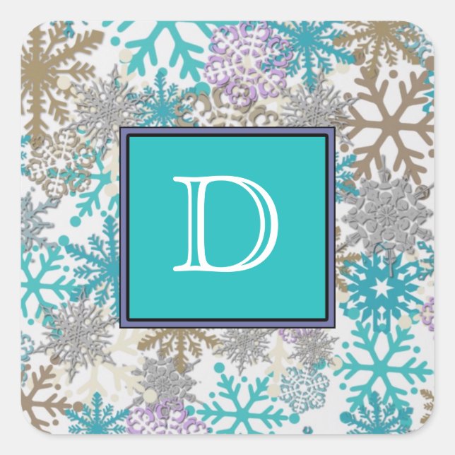 Stickers Monogramme Snowflake (Devant)