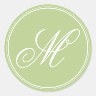Stickers Monogramme vert pomme