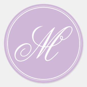 Stickers Monogramme violet orchidée