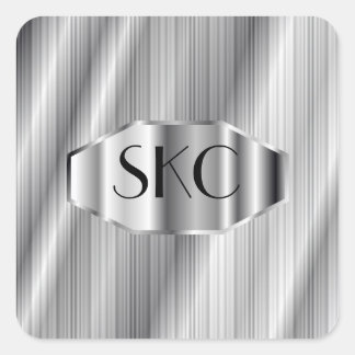 Stickers Monogrammes Art Déco Argent