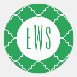 Stickers Monogrammes Chic Quatrefoil
