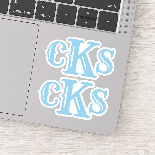 Stickers Monogrammes | Étiquettes initiaux occiden (Détail)