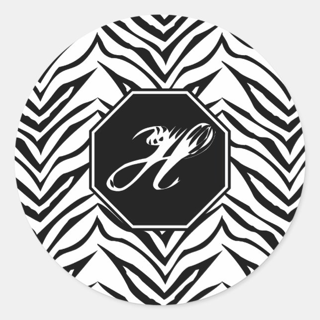 Stickers Monogrammes Zebra (Devant)