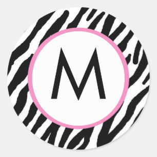 Stickers Monogrammes Zebra Print