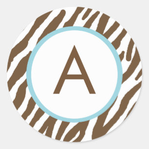 Stickers Monogrammes Zebra Print