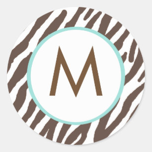 Stickers Monogrammes Zebra Print