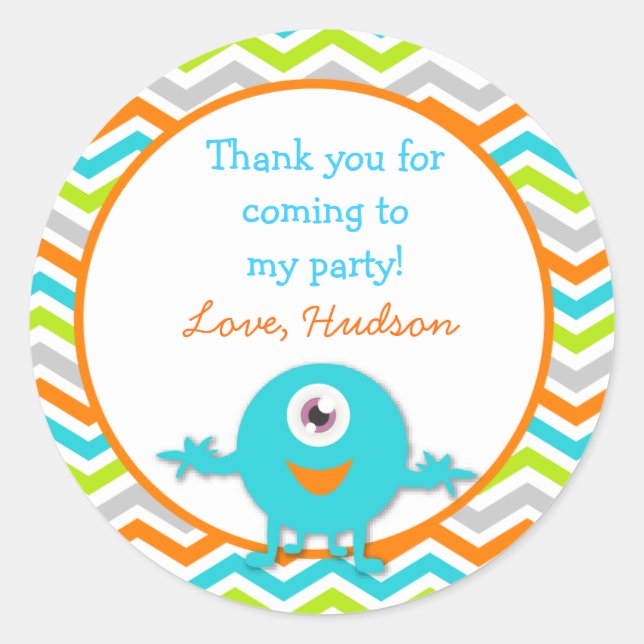 Stickers Monster Birthday (Devant)