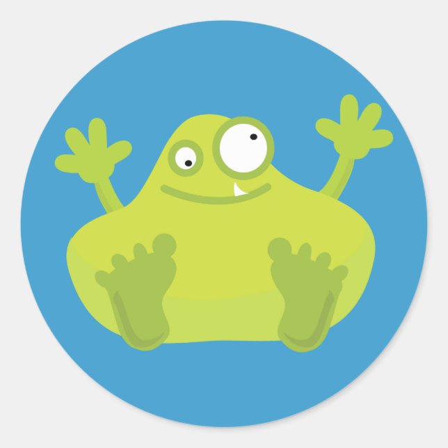 Stickers Monster Vert mignon (Devant)