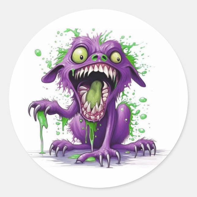 Stickers Monstre Violet (Devant)