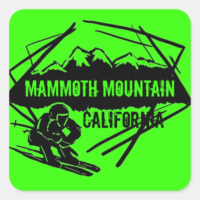 stickers montagne de ski Mammoth Mountain Californ (Devant)