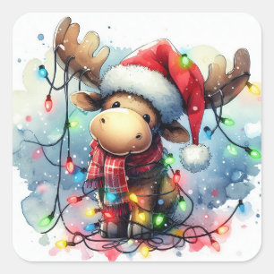 Stickers Moose de Noël