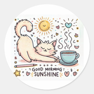 Stickers "Morning Purrfection"