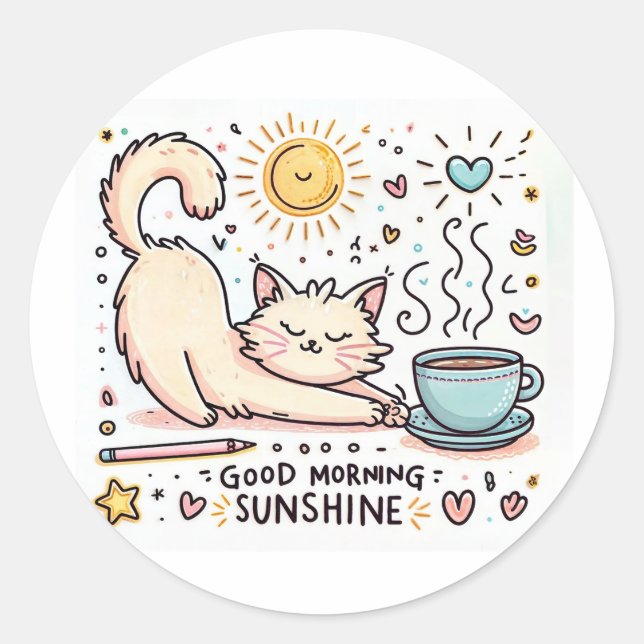 Stickers "Morning Purrfection" (Devant)