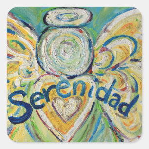 Stickers Mot Inspirant Serenidad Angel