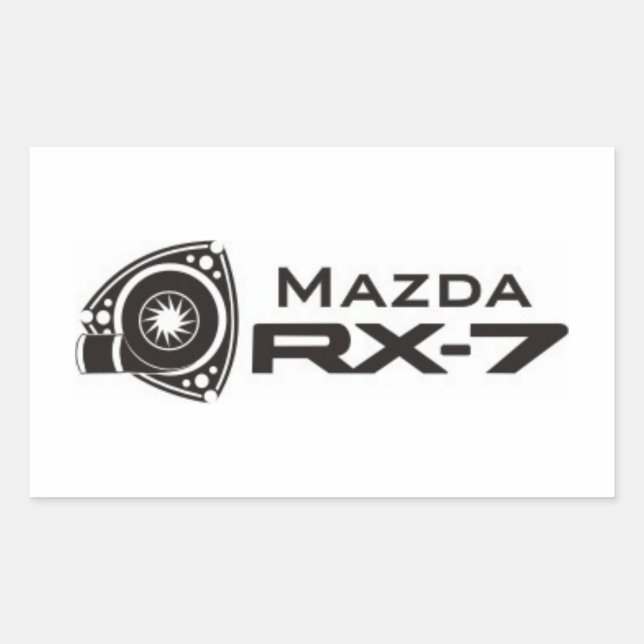 Stickers Moteur Rotation Mazda RX-7 Noir (Devant)
