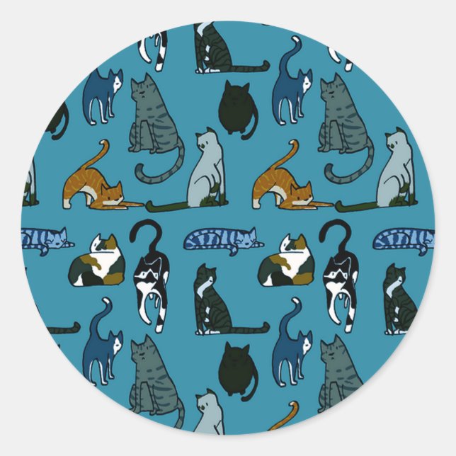 Stickers Motif de chats Kitty Corner (Devant)
