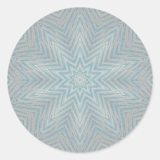 Stickers Motif Kaleidoscope Blue Silver Star