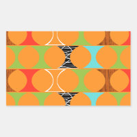 Stickers Motif orange moderne du milieu du siècle