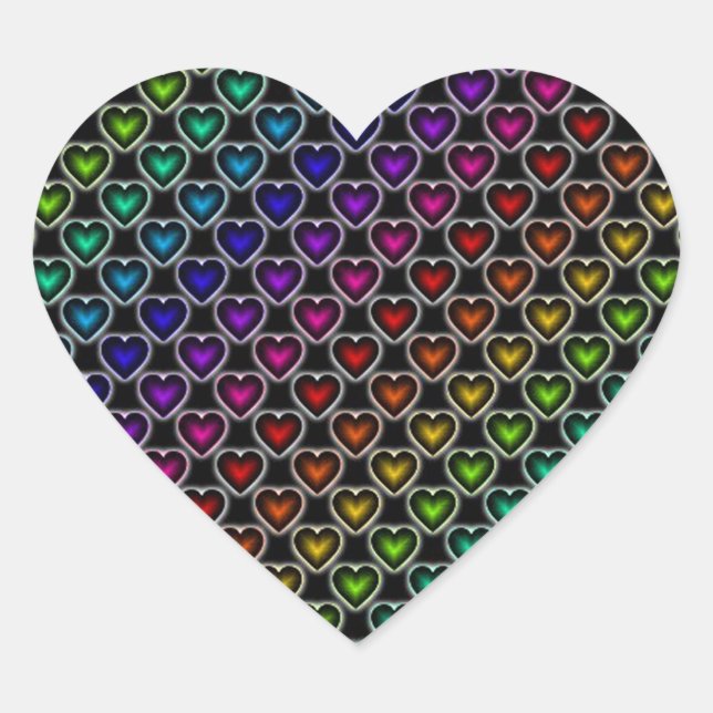 Stickers Motif Rainbow Hearts (Devant)