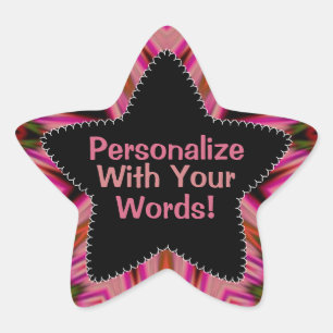 Stickers Motif Star de Trance Rose