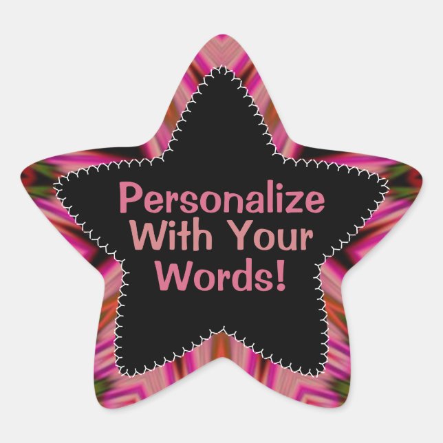 Stickers Motif Star de Trance Rose (Devant)