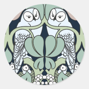 Stickers Motifs du nid de hibou de l'Art nouveau V