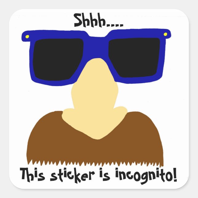 Stickers Moustache Incognito & Lunettes - Set de 2 (Devant)