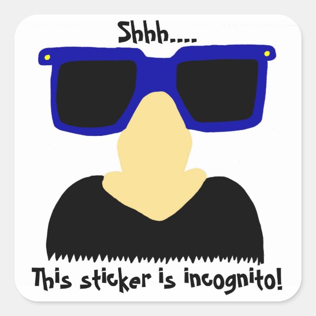 Stickers Moustache Incognito & Lunettes - Set de 2 (Devant)