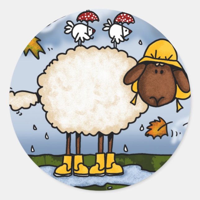 stickers moutons automne (Devant)