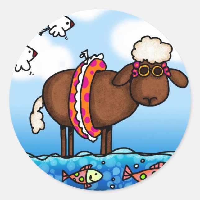 stickers moutons d'été (Devant)