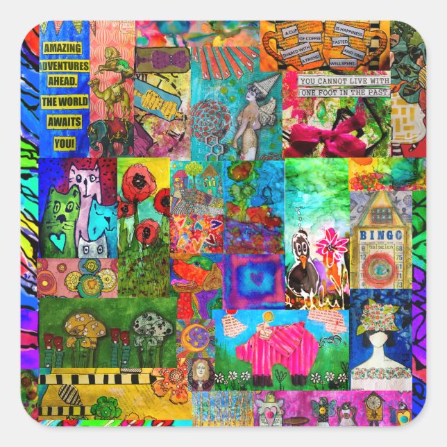 Stickers multimédia fantaisie et colorée (Devant)