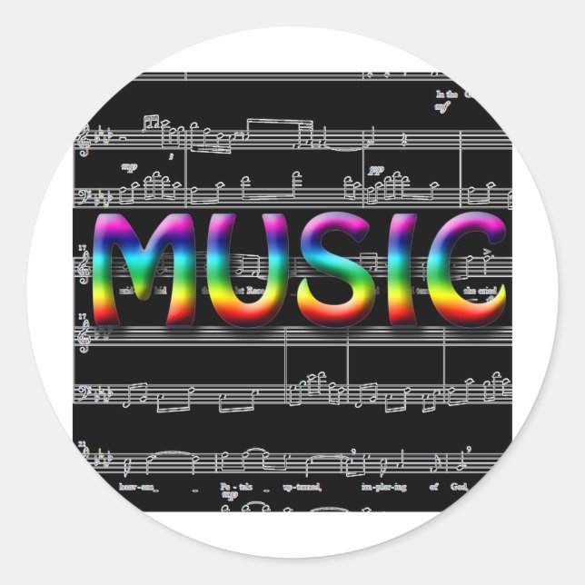 Stickers Musique amusante et cartes (Devant)