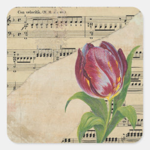 Stickers Musique vintage victorienne Romance Tulip