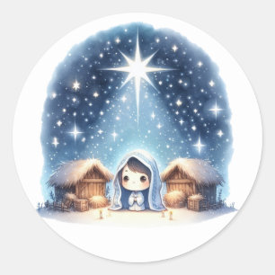 Stickers Nativité Festive