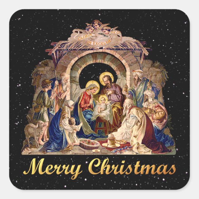 Stickers Nativité vintages (Devant)