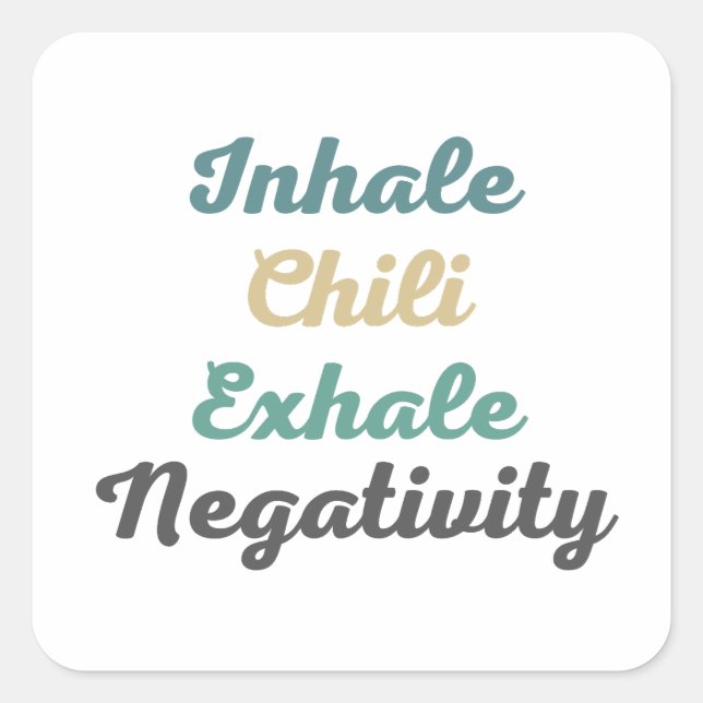 Stickers Négativité de l'exphale Chili Inhale (Devant)