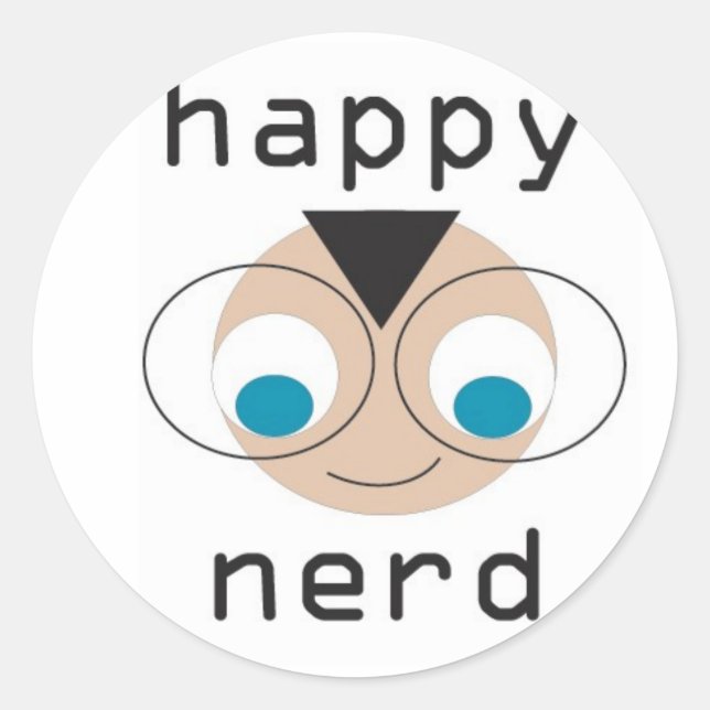 stickers nerd heureux (Devant)