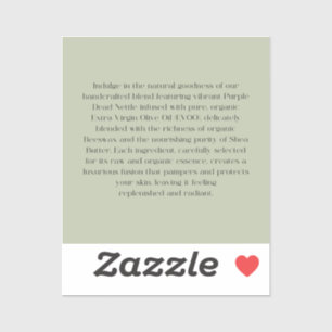 Stickers Nettle & Stone - Arrière