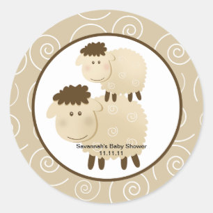 Stickers Neutral Baa Baa Sheep Favor 3 pouces