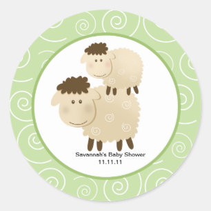 Stickers Neutral Baa Baa Sheep Favor 3 pouces