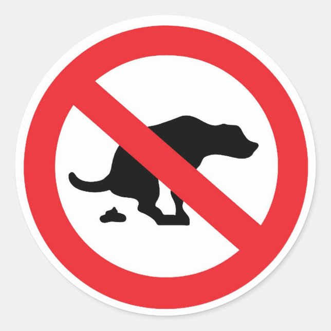 stickers 'no dog cop' (Devant)