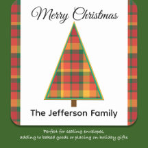 Stickers Noël Arbre de Noël Plaid