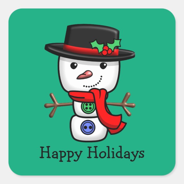 Stickers Noël Jolly Snowman (Devant)
