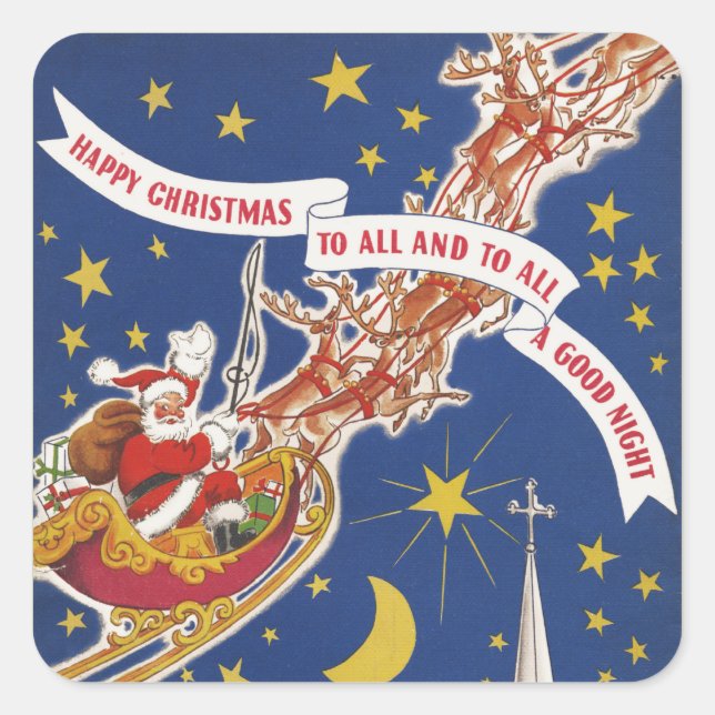 stickers Noël Père Noël vintage (Devant)