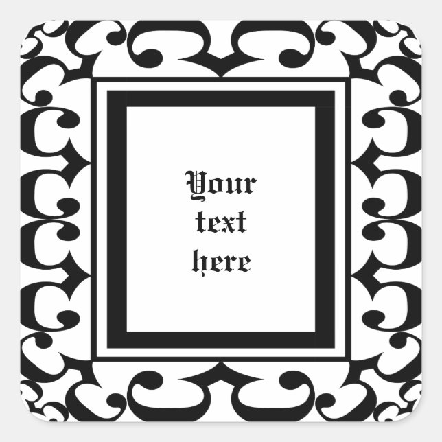 Stickers noir et blanc orange (Devant)