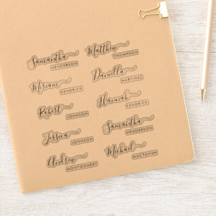 Stickers Nom de l'invité pour les cartes de place 