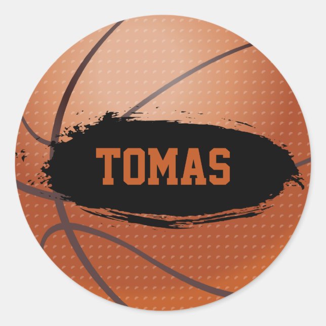 Stickers Nom Tomas Basketball (Devant)